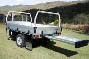 Blaze aluminium trade trailer with under deck trundle tray