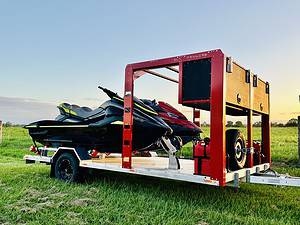 Australian-made Blaze Toy Hauler and Flatbed Trailer designed for outdoor adventures