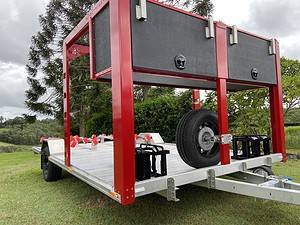 Australian-made Blaze Toy Hauler and Flatbed Trailer designed for outdoor adventures