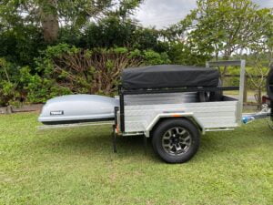 Aluminium Nano Trailer with easy access to Thule storage from the rear